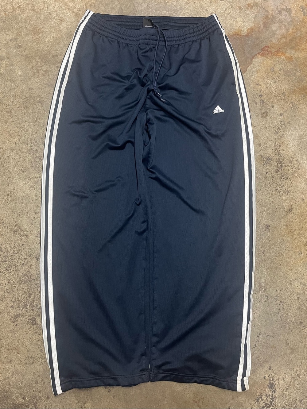 Y2K Adidas Climate Cool Track Pants Men’s Extra Large Navy Baggy Breathable 00s